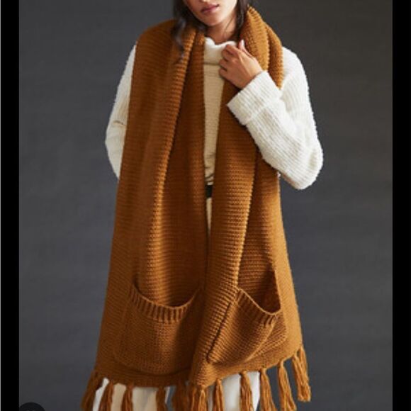 Anthropologie Accessories - New Anthropologie Pilcro Fringed Pocket Scarf